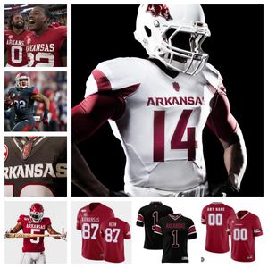 Maillot de football Arkansas Razorbacks 6 Jacolby Criswell 5 Raheim Sanders 78 Braun 2 Dwight McGlotern 76 E'Marion Harris 1 Jefferson 23 Isaiah Augustave 72 Chamblee