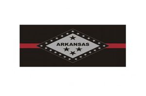 Drapeau de l'État de l'Arkansas Flag de ligne rouge 3x5 ft Banner de pompier 90x150cm Cadeau de festival 100d Polyester intérieur extérieur imprimé Flag3757481