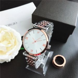 arm 2024 luxe horloges nieuw 35 mm eenvoudig ontwerp horloge dames roestvrijstalen armband polshorloge damesmode quartz klok reloj mujer casual roségouden armband 22