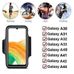 Case de banda de brazo para Samsung Galaxy A30 A31 A32 A33 A40 A41 A42 A44 Puente de gimnasio de brazalete de teléfono deportivo impermeable.