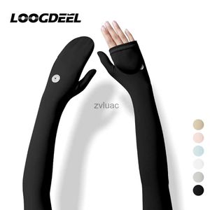 Arm Leg Protective LOOGDEE Sleeve UV Protection Cool Breathable Women Running Cycling Sleeves Fishing Sports Ice Silk Cuff YQ240106