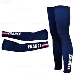 Arm Leg Warmers 2023 France Black UV tection Cycling Warmer Breathable Bicycle Running Racing MTB Bike Sun Sleves 230425