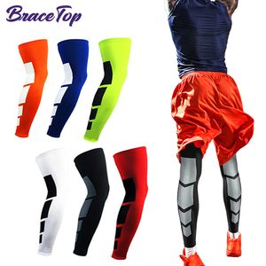 Calentadores de piernas y brazos BraceTop 1 par de calcetines largos de compresión para hombres y mujeres, almohadilla de Fitness para rodilla, soporte antideslizante, medias para muslo, mangas 230712