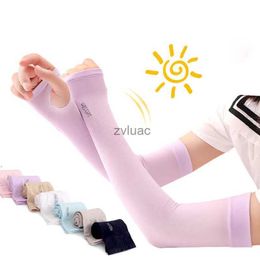 Arm Leg Warmers Children's Finger Gloves Unisex Sun UV Protection Long Hand Protector Cover Ice Silk Sunscreen Sleeves Outdoor Warmer Half YQ240106
