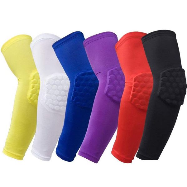 Calentadores de piernas de brazo Honeycomb Sports Codo Ciclismo Mangas UV Protección solar Er para golf Pesca Correr Bicicleta Fitness Drop Entrega DHDU5