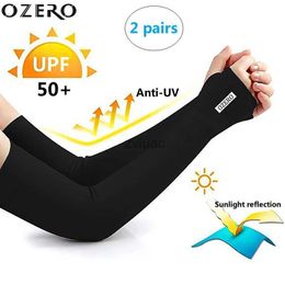 Arm Leg Warmers OZERO Summer Ice Sleeve Sunscreen Sleeves Silk Covers Oversleeve UV Sports Protection Cycling Equipment YQ240106