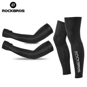 Arm Leg Warmers ROCKBROS Suncreen Camping bras manches cyclisme basket-ball bras plus chaud manches UV protéger hommes sport sécurité équipement jambières couverture 230918