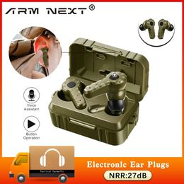 ARM NEXT Bouchons d'oreilles de tir électroniques Antibruit Protection auditive Cache-oreilles pour la chasseTir tactiqueApplication de la loi 240325