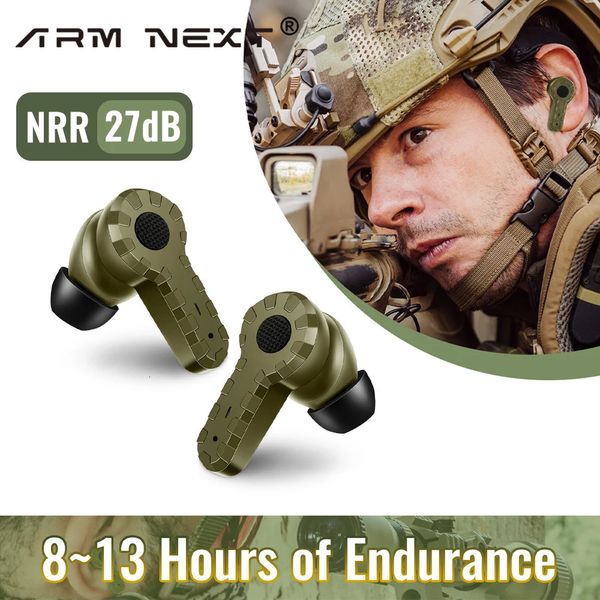 ARM NEXT casque tactique électronique anti-bruit bouchons d'oreilles antibruit pour la protection auditive de tir NRR27dB 240325