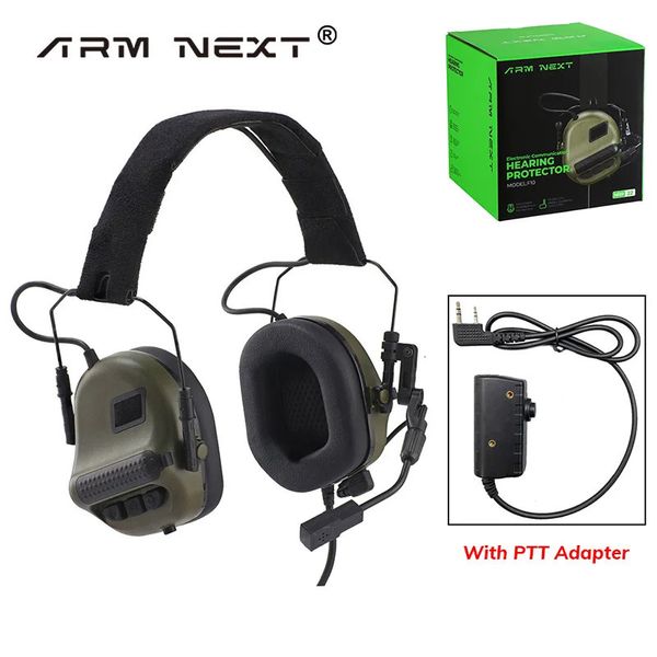 ARM NEXT TACTIQUE CASSET ADAPTER PTT Set adapté à Baofeng Radio Communication Shooting Noise Clearance 240507