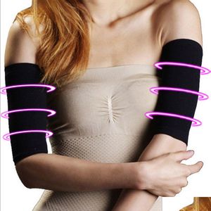 Arm Shaper Arm-Tone Slim Burn Fat Elastic Sleeve For Womens Arms Legs - Black/Beige . Drop Delivery Health Beauty Body Scpting Slimmi Dhy61
