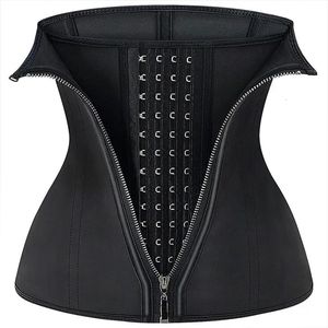 Bras Shaper Latex taille formateur avec fermeture éclair 4 crochets Corset gaine amincissante minceur ventre gaine sablier Cincher 9 gras désossé 231129