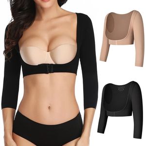 Arm Shaper Bras Shaper Post Slimmer Compression Manches Posture Correcteur Tops Shapewear pour Femmes 3/4 Manches Crop Top Nude 231202