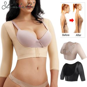 ARM Shaper Women bovenarm Shaper Post Slimmer Compressie Mouwen Humpback Posture Corrector Tops Schouder Shapewear Back Support 230407