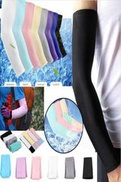 Manches de bras chauffe-manches sportives Soleil UV Protection Couverture à main refroidissement Chaussage Running Fishing Cycling Ice Hicool refroidissement Slee3872669
