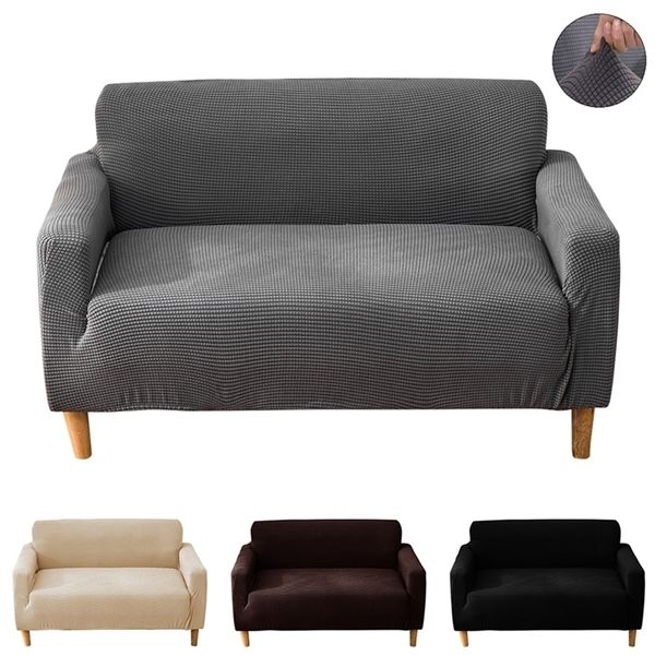 Arm Sofa Cover Slipcover Solid Color Corner Sofa Covers for Living Room Elastic Spandex Slipcovers Cover Stretch Sofa L Shape 201222