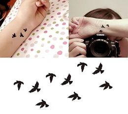 Bras tatouage temporaire tatouage tatouage imperméable de fausse manche tatoo art des femmes sexy poignet de doigt flash liberty small oiseaux flowe1496158