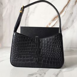 Arrbag Hobo en cuir Sacs à bandoulière Femme Designer Match Crocodile Blanc noir 25cm 266V