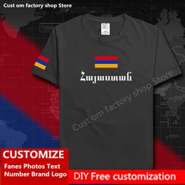 Armenia camiseta personalizada Jersey Fans DIY nombre número marca camiseta moda de venta al por menor Hip Hop suelta camiseta Casual ARM 220616
