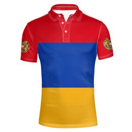 Arménie jeunesse sur mesure nom numéro photo logo rouge noir vert t-shirts bras pays Polo drapeau de la nation arménienne suis vêtements