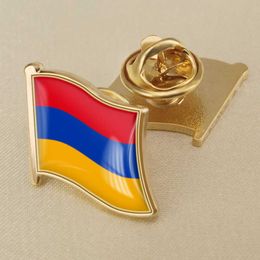 Badge drapeau National arménien en résine de cristal, broche, Badges de drapeau de tous les pays du monde