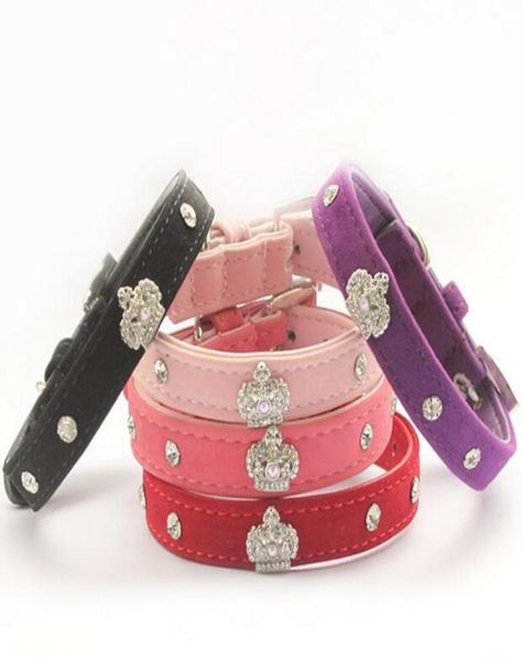 Armi store Strass Couronne Charme Décoration Pet Chien Chat Collier Princesse Colliers Pour Chiens 6041024 Chiot Laisses Fournitures G4854129769