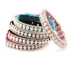 Armi magasin strass perle chaîne collier de chien collier de princesse pour chiens chats 60 41017 Pet Leads accessoires
