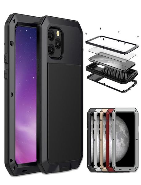 Armor 360 Protección completa para coque iPhone 11 pro 12 mini max estuche a prueba de amortiguadores de aluminio doom de servicio de servicio pesado cubierta 9398620