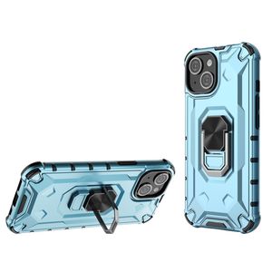 Armor 360 Roterende beugel magnetische telefoonhoes voor iPhone 15 Pro Max 14 plus Samsung S24 Ultra -achterkant met ringstandaard Standstand
