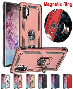 Armor Case voor Samsung Galaxy Note 10 Plus S8 S9 S10 Lite S20 Ultra A51 A71 A81 A91 A10 S A20 E A30 A50 A70 Finger Ringhouder PHO9713957