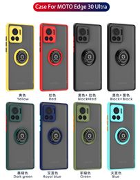 Estuches blindados para Motorola Edge 30 Neo Moto Edge 30 Ultra G32 E22 E22i Fusion X30 S30 Pro Estuche de silicona Soporte de anillo Cubierta dura