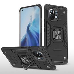 Coque blindée antichoc avec anneau de téléphone pour Xiaomi, compatible modèles 13, 12T, 11T, POCO C40, M4, X4, Redmi 10C, Note 12, 11 Pro Lite, 5G