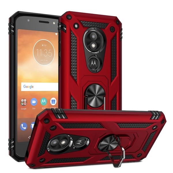 Funda Armor de doble capa, soporte de anillo de Metal giratorio de 360 grados, cubierta a prueba de golpes para Moto E5/MOTO E5 PLAY E5 Cruise