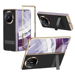 Überzug Leder Für Huawei Mate X5 X3 Fall Halterung Glas Film Harte Schutzhülle