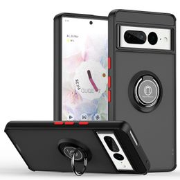 Armor magnetische hoesjes voor Google Pixel 7 PIXEL 6 Pro Case Soft TPU Gel Skin Protection Kickstand Hard Cover