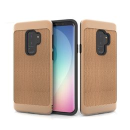 Armor Telefoon Case voor Motorola Moto E4 E5 Plus G6 Play TPU PC 2 in 1 Geweven patroon Schokbestendig voor LG Q7 Plus