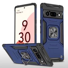 Pantser telefoonhoesjes voor Google Pixel 8 8A 7A 7 6 6A 5A 4A 5 PRO SAMSUNG KANTSTAND STANKTEKBEIDEN SCHOKPROVEN MOBILE STAND CASE COVER COME FUNDAS