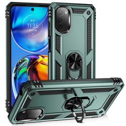 Pantsertelefoonhoesjes voor Moto G Play E32 G31 G22 Edge G200 S30 G52 G22 plus stylus Power 5G 4G 2023 Ring roteren KANTEN STANKTAND SCHUKPROVEN CASE