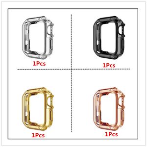 Armor Plating TPU Case Anti-Fall Protective Shell Frame Cover voor Apple Watch Series 1 2 3 4 5 6 7 8 9 IWatch 38mm 40mm 41 mm 42 mm 44 mm 45 mm Ultra 49 mm