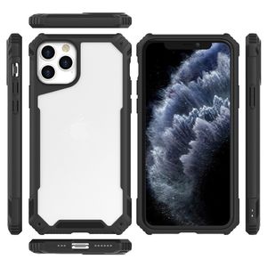 Armor Rugged Transparent Hard PC Acrylic TPU Anti Drop Clear Phone Case voor iPhone XR X XS 11 PRO MAX 7 8 PLUS