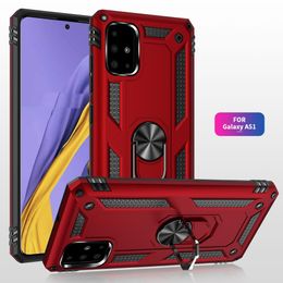 Armor Shockproof Case Voor Samsung Galaxy A51 A71 A21S A21 A31 A41 A11 M21 M40S M60S M80S S10 Note 10 Lite Magnetische Ring Stand