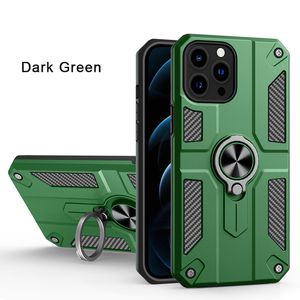 Armor Shockproof Phone Cases voor iPhone 13 12 11 PRO MAX XS XR X SE 7 8 SAMSUNG S21 A72 A52 Heavy Duty Ring Holder Kikstanding Cover