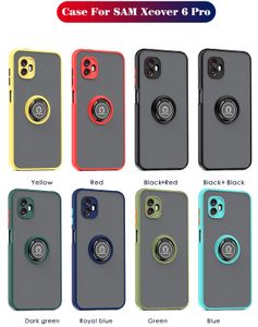 Armor Silicon Cases voor Samsung Galaxy Xcover 6 Pro 2 Case Autohouder Ring Harde beschermhoes