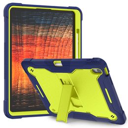 Étui à tablette d'armure pour iPad Air 12.9 (2024), 3 en 1 Gel Hybrid Aroproproof Silicone Gel Couverture de tablette de protection robuste avec Kickstand