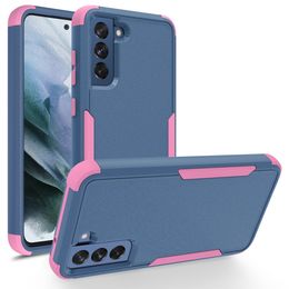 Armor Three-anti-Robot-telefoonhoesje voor Samsung Galaxy S23 Ultra S22 S21 Ultra Plus S21FE A12 A13 A33 A53 A73 iPhone 14 Pro Max Three-In-One Color Collision Protection Case