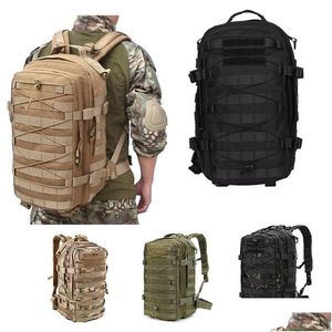 Army Backpacks Outdoor Sports Camouflage Tactical Molle Backpack Pack Wandelzak Rucksack Camo knapzakken Combat No11-056 Drop Delivery Otyit