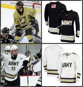 Maillot de hockey des Black Knights de l'armée John Driscoll Andrew Gilbert Ricky Lyle Reese Farrell Jake Felker Josh Bohlin Michael Sacco Owen Nolan cousu sur mesure