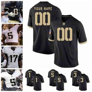 Maillots de chevaliers noirs de l'armée Maillot Ahmad Bradshaw 3 Asberry Kell Walker Marcus James Gibson Maillots de football universitaire cousus sur mesure