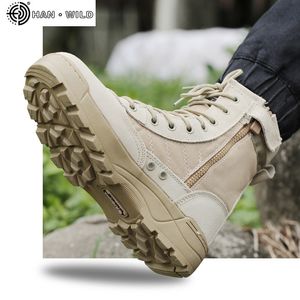 Leger Ademende militaire laarzen Men Tactisch lederen mesh High Top Casual Desert Work Shoes Heren Swat Enkle Combat Boot 22102 51 S