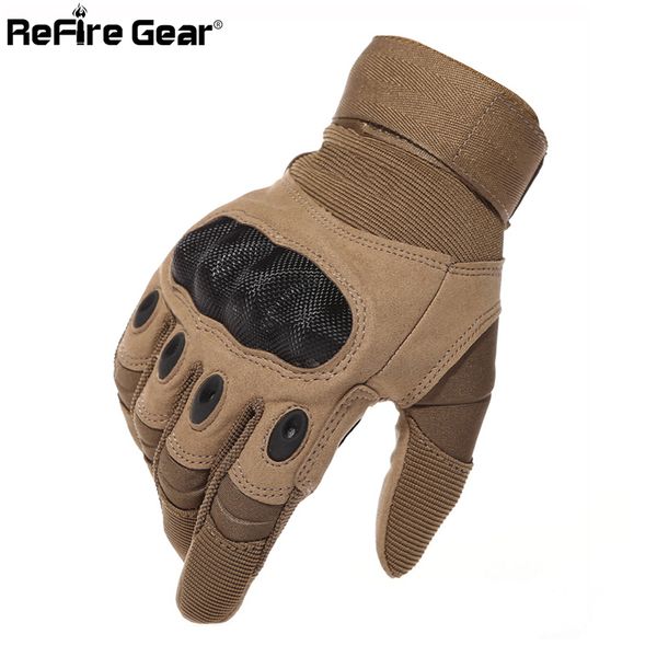 Army Gear Gants tactiques Hommes Doigt complet SWAT Combat Gants militaires Militar Carbon Shell Anti-skid Airsoft Paintball Gants Y200110